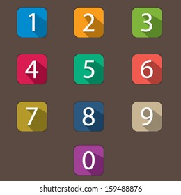 numbers flat icon