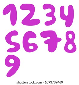 numbers flat vector