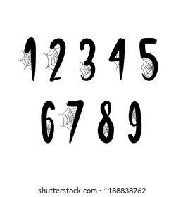 Numbers Font Halloween Stock Vector (Royalty Free) 1188838762 ...