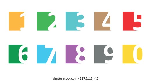 Numbers font icon in flat style. Typography vector illustration on isolated background. Numeral typographic sign business concept.