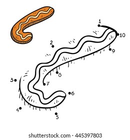 Numbers game for children, dot to dot game, cookies