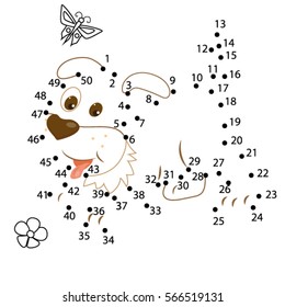 450 Connect the dots dog Images, Stock Photos & Vectors | Shutterstock