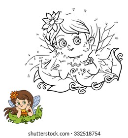 Numbers game for children: little fairy