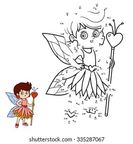 Numbers game for children: little fairy