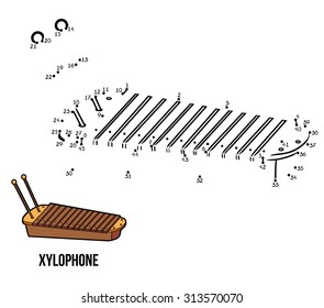 Numbers game for children: musical instruments (xylophone)