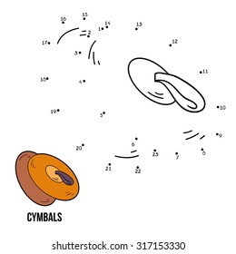 Numbers game for children: musical instruments (cymbals)