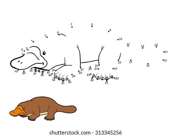 Numbers game for children: platypus