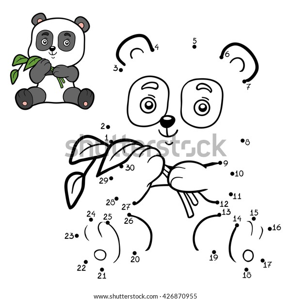 Numbers Game Dot Dot Education Game Stock Vector (Royalty Free ...