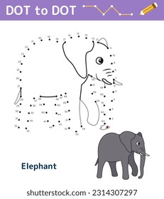 Numbers game Dot to dot. Math game for kids.