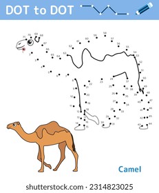 Numbers game Dot to dot. Math game for kids.