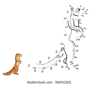 Numbers game, education game for children (ground squirrel, xerus)