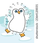 Numbers game education game and coloring book for children vector illustration