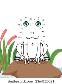 Numbers game education game and coloring book for children vector illustration