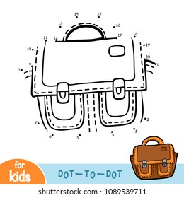 Numbers game, education dot to dot game for children, Briefcase