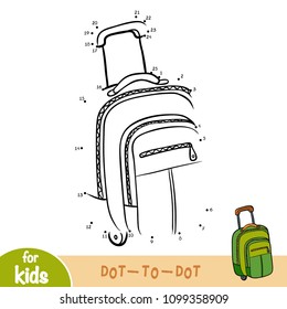 Numbers game, education dot to dot game for children, Suitcase