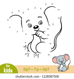 Numbers game, education dot to dot game for children, Mouse