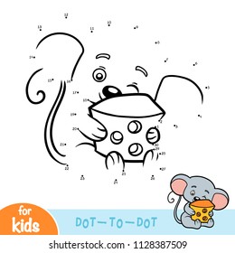 Numbers game, education dot to dot game for children, Mouse