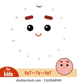 Numbers game, education dot to dot game for children. Geometric shape Circle