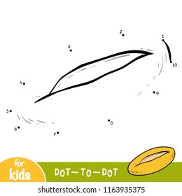Numbers game, education dot to dot game for children, Cheese bread