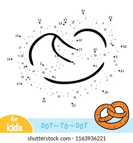 Numbers game, education dot to dot game for children, Pretzel