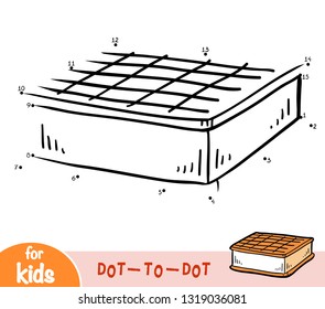 Numbers game, education dot to dot game for children, Ice cream