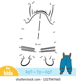 Numbers game, education dot to dot game for children, Waterproof kids dungarees