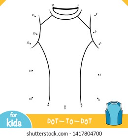Numbers game, education dot to dot game for children, Basketball jersey