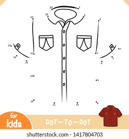 Numbers game, education dot to dot game for children, Men’s short sleeved shirt