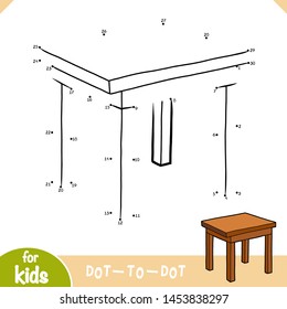 Numbers game, education dot to dot game for children, Table