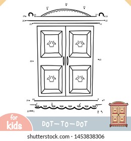 Numbers game, education dot to dot game for children, Wardrobe