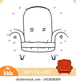 Numbers game, education dot to dot game for children, Armchair