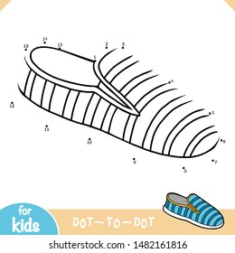 Numbers game, education dot to dot game for children, Slip on shoes
