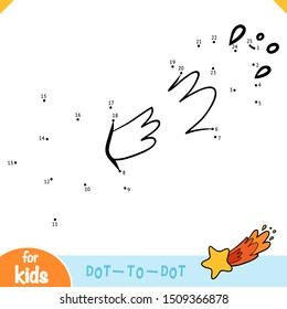 Numbers game, education dot to dot game for children, star