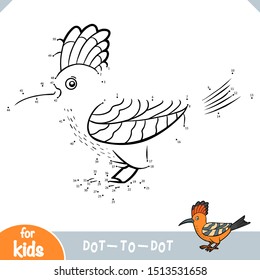 Numbers game, education dot to dot game for children, Hoopoe