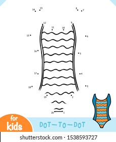 Numbers game, education dot to dot game for children, One-Piece women swimsuit