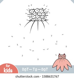 Numbers game, education dot to dot game for children, Dress