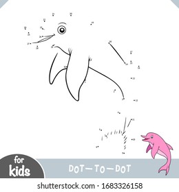 Numbers game, education dot game for dot game, Freshwater Amazon dolphin