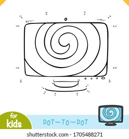 Juego de números, juego de puntos educativos a puntos para niños, monitor de ordenador
