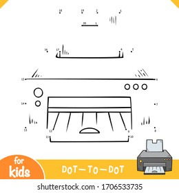 Numbers game, education dot to dot game for children, Printer