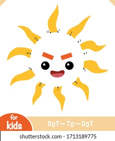 Numbers game, education dot to dot game for children, Cute bacteria and virus character