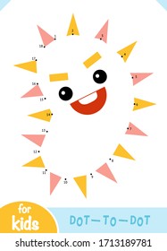 Numbers game, education dot to dot game for children, Cute bacteria and virus character