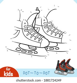 Juego de números, juego de punto a punto educativo para niños, patines de hockey sobre hielo