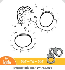 Numbers game, education dot to dot game for children, Handcuffs