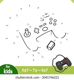 Numbers game, education dot to dot game for children, Joystick