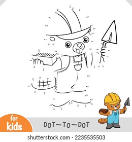 Juego de números, educación punto a punto juego para niños, Constructor de castores