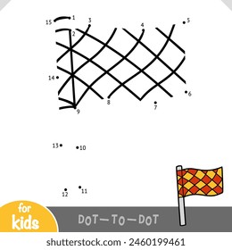 Zahlen Spiel, Bildung Punkt zu Punkt Spiel für Kinder, Fußball Schiedsrichter Flagge