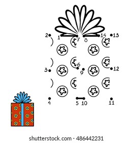 Numbers game, education dot to dot game for children,  Christmas Gift