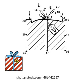 Numbers game, education dot to dot game for children,  Christmas Gift