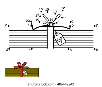 Numbers game, education dot to dot game for children,  Christmas Gift