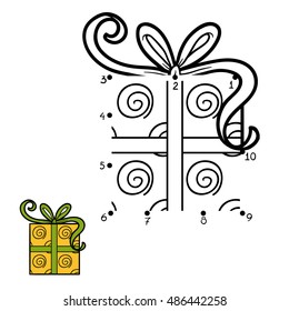 Numbers game, education dot to dot game for children,  Christmas Gift